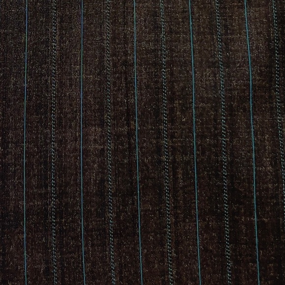 Trina Turk size 4 Dark Gray & Turquoise Pinstripe Wide Leg Pants - Picture 2 of 14